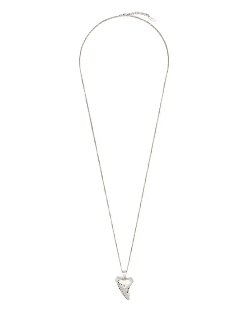 Saint Laurent Shark Tooth Halskette - Silber Silber