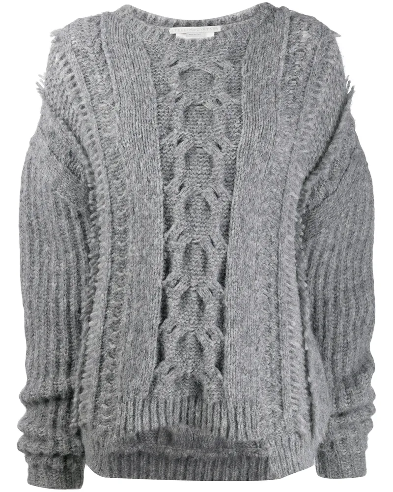 Stella McCartney Pullover mit Zopfmuster - Grau Grau