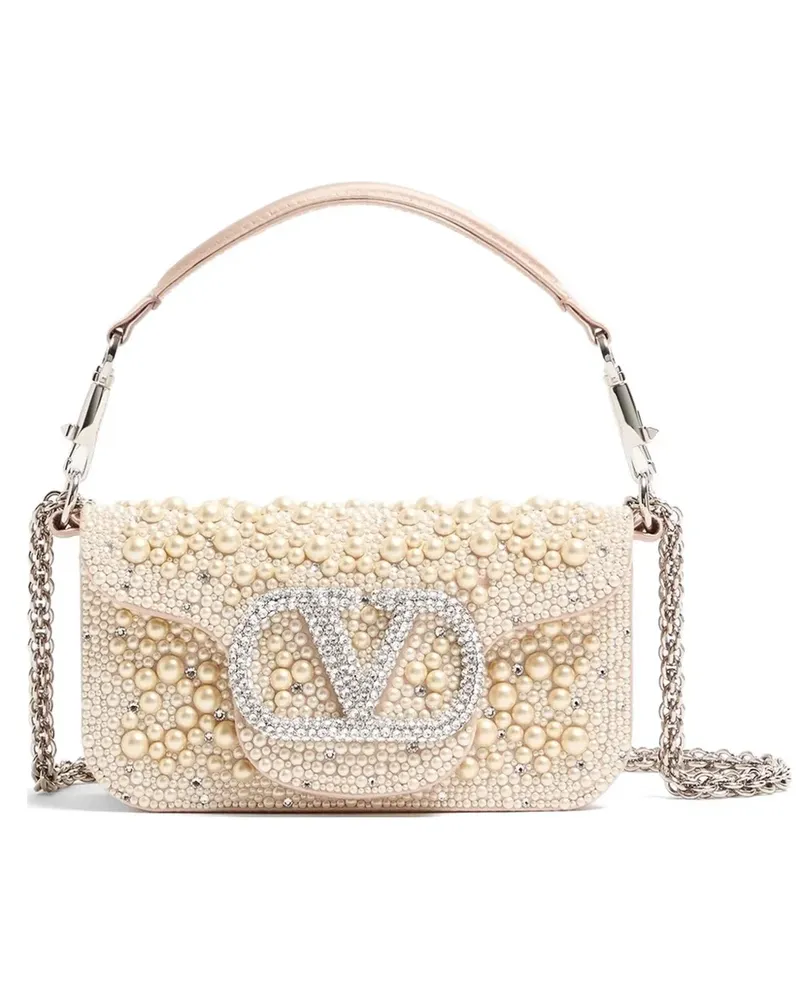 Valentino Garavani Kleine Locò Schultertasche - Nude Nude