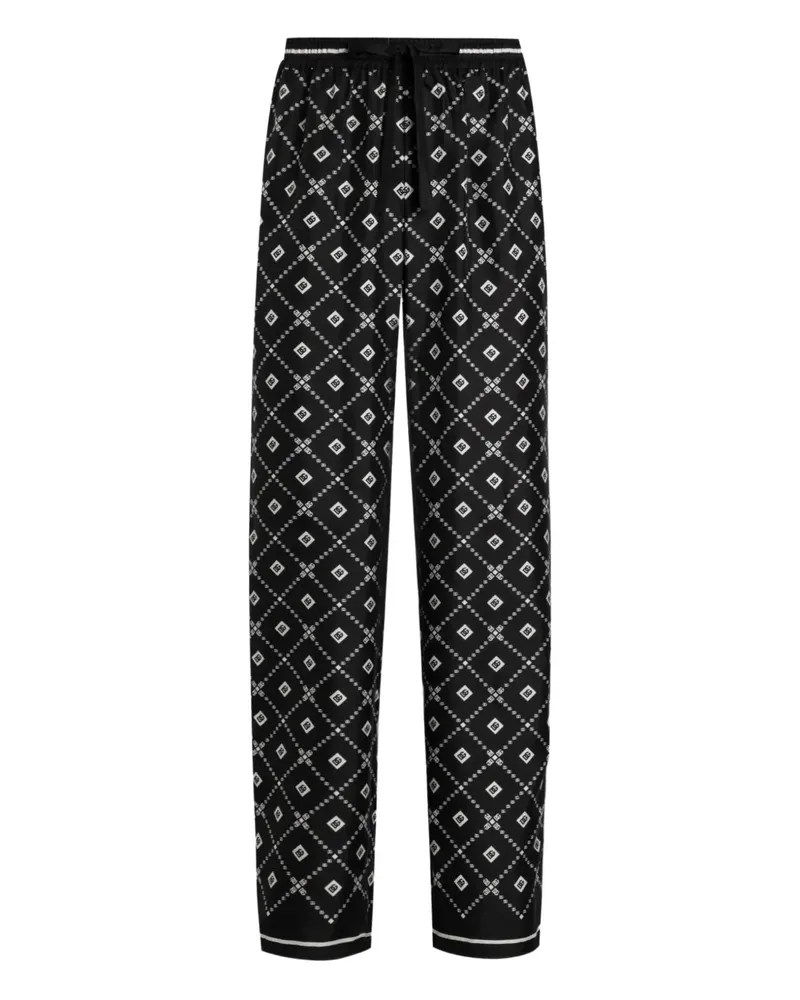 Dolce & Gabbana Hose mit geometrischem Muster - Schwarz Schwarz