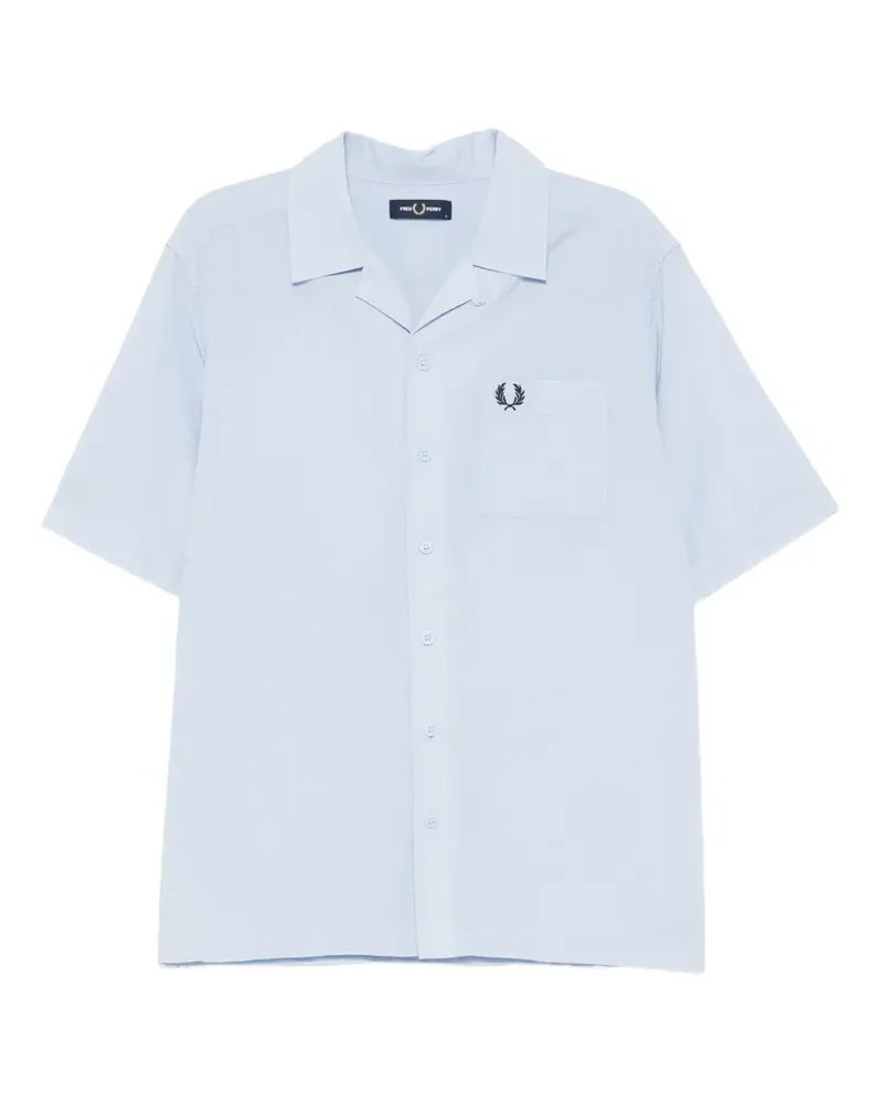 Fred Perry Hemd mit Logo-Stickerei - Blau Blau