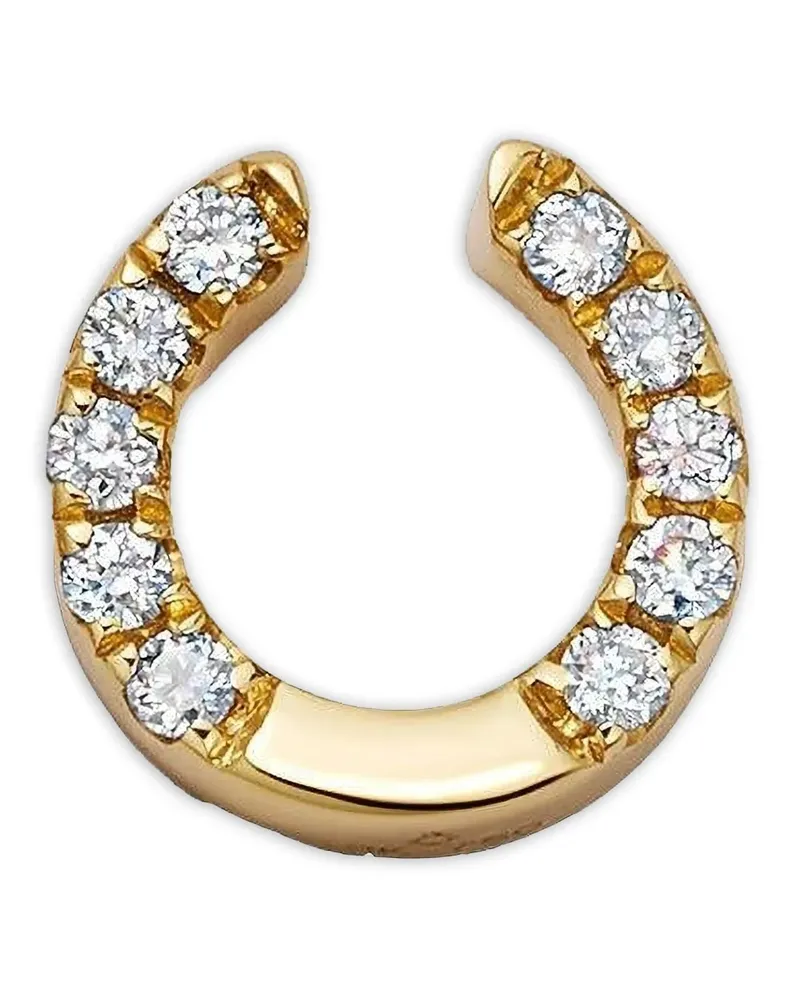 Loquet 18kt Lucky Horseshoe Gelbgoldanhänger mit Diamant Gold