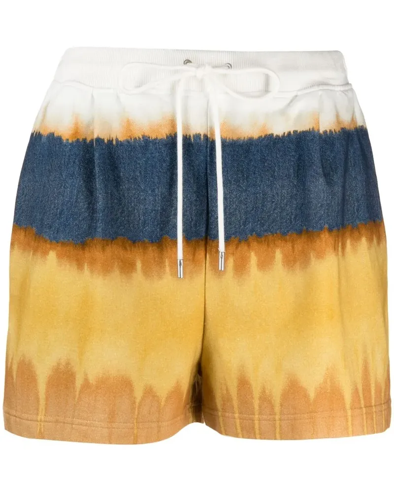 Alberta Ferretti Joggingshorts mit Batikmuster - Blau Blau
