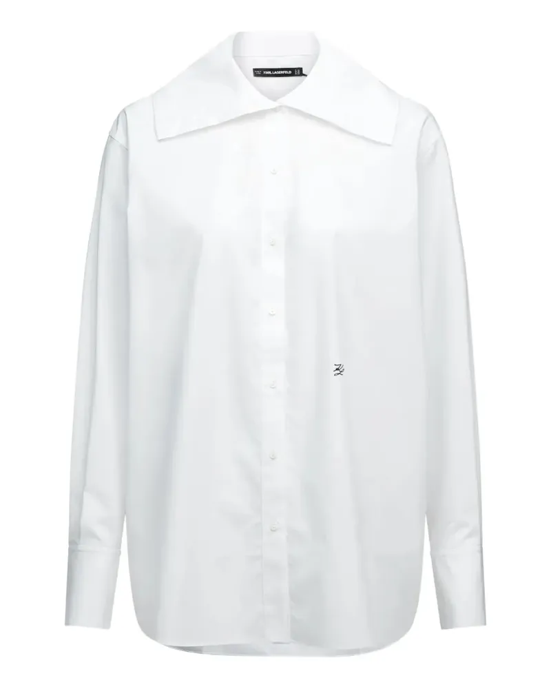 Karl Lagerfeld Hemd mit Oversized-Kragen - Weiß Weiß