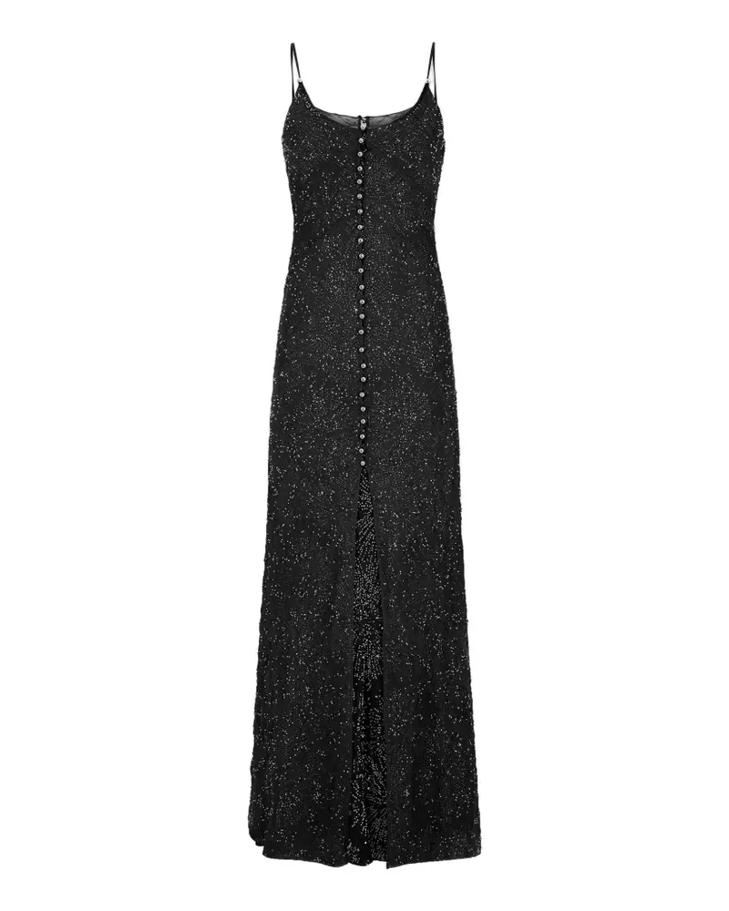 Paco Rabanne Kleid mit Perlenstickerei - Schwarz Schwarz