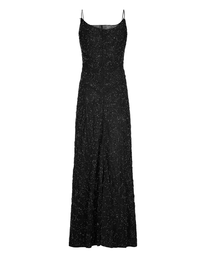 Paco Rabanne thin straps pearl embroidery dress - Schwarz Schwarz