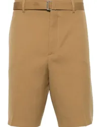 Lanvin Shorts aus Wolle mit Bügelfalten Braun