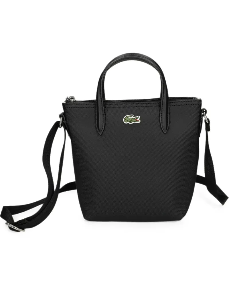Lacoste Tote Bag mit Logo-Applikation - Schwarz Schwarz