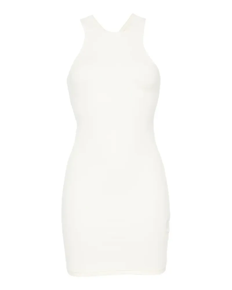 Patrizia Pepe ruched-detail mini dress - Nude Nude