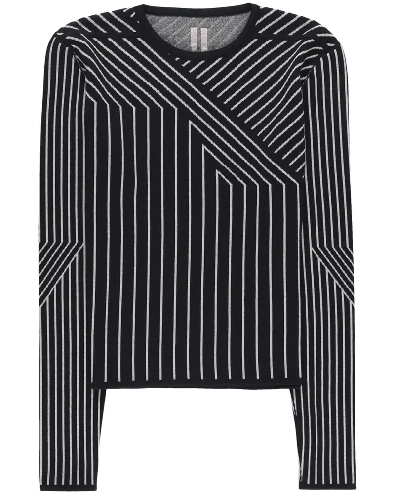 Rick Owens Gemustertes Cropped-Sweatshirt - Schwarz Schwarz