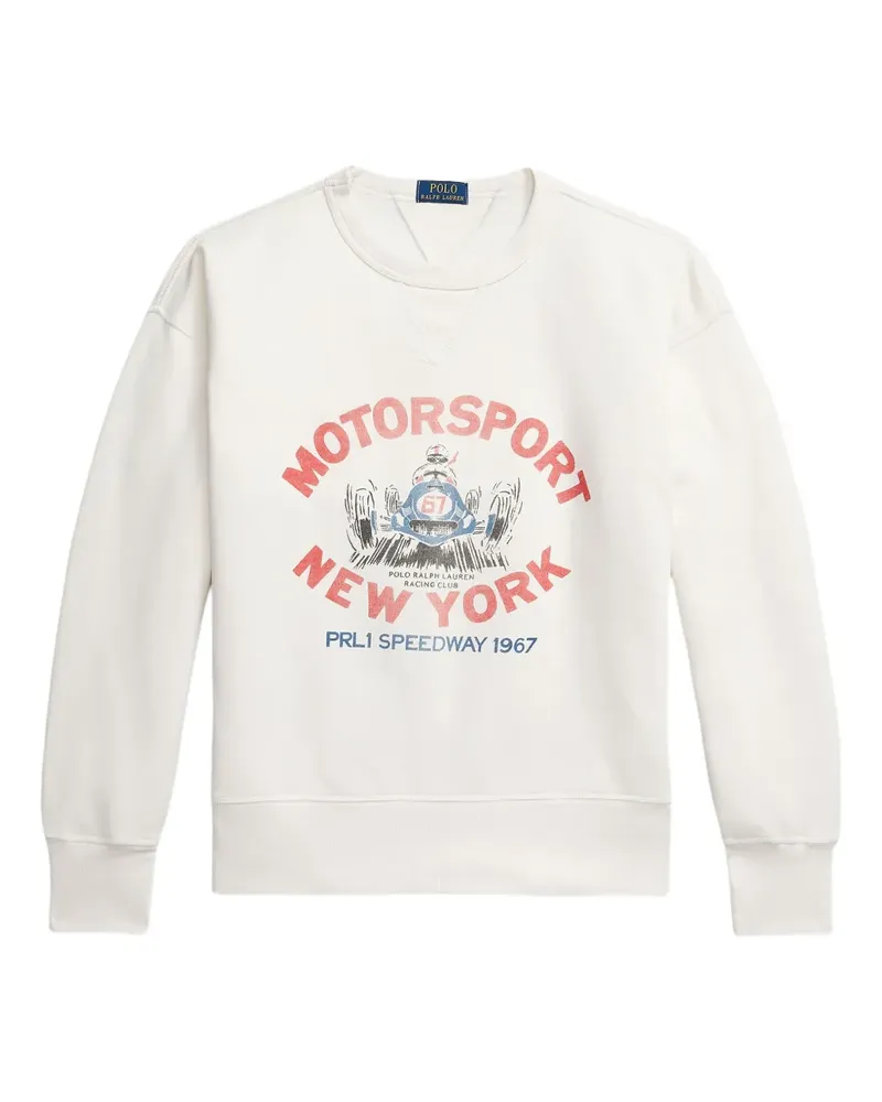 Ralph Lauren Sweatshirt mit Motorsport-Print - Weiß Weiß