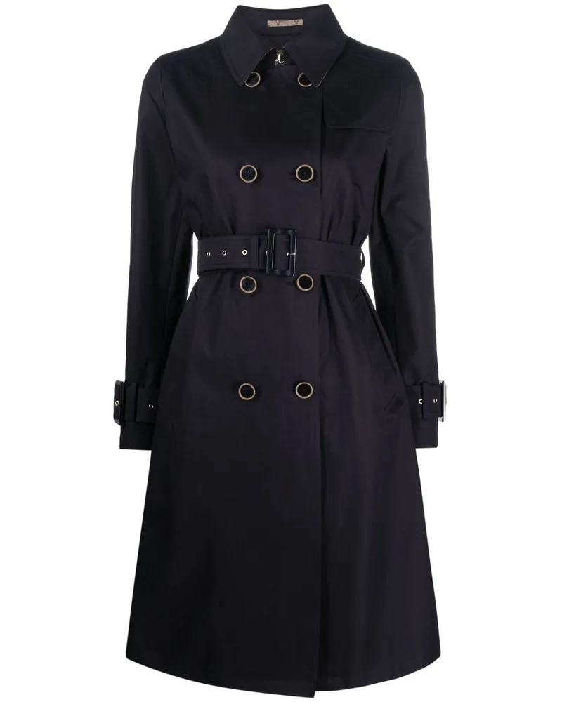 Herno Trenchcoat mit Gürtel - Blau Blau