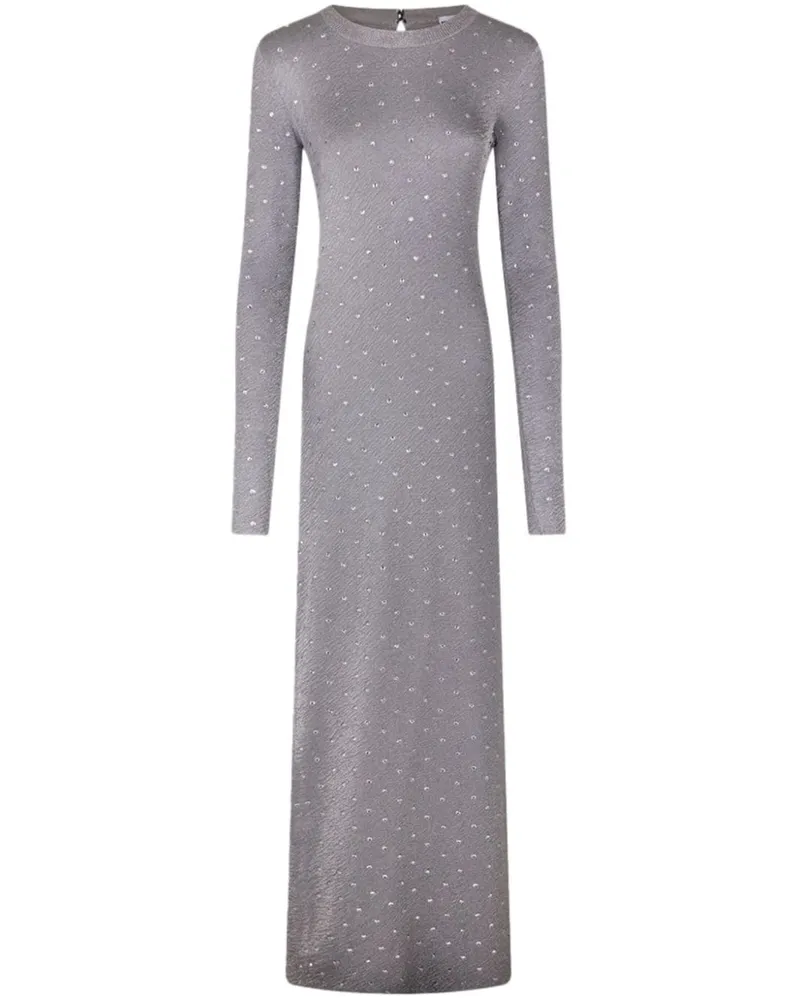Paco Rabanne Rückenfreies Maxikleid mit Strass - Grau Grau