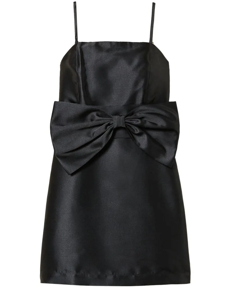 Twin-Set Minikleid mit Schleifendetail - Schwarz Schwarz