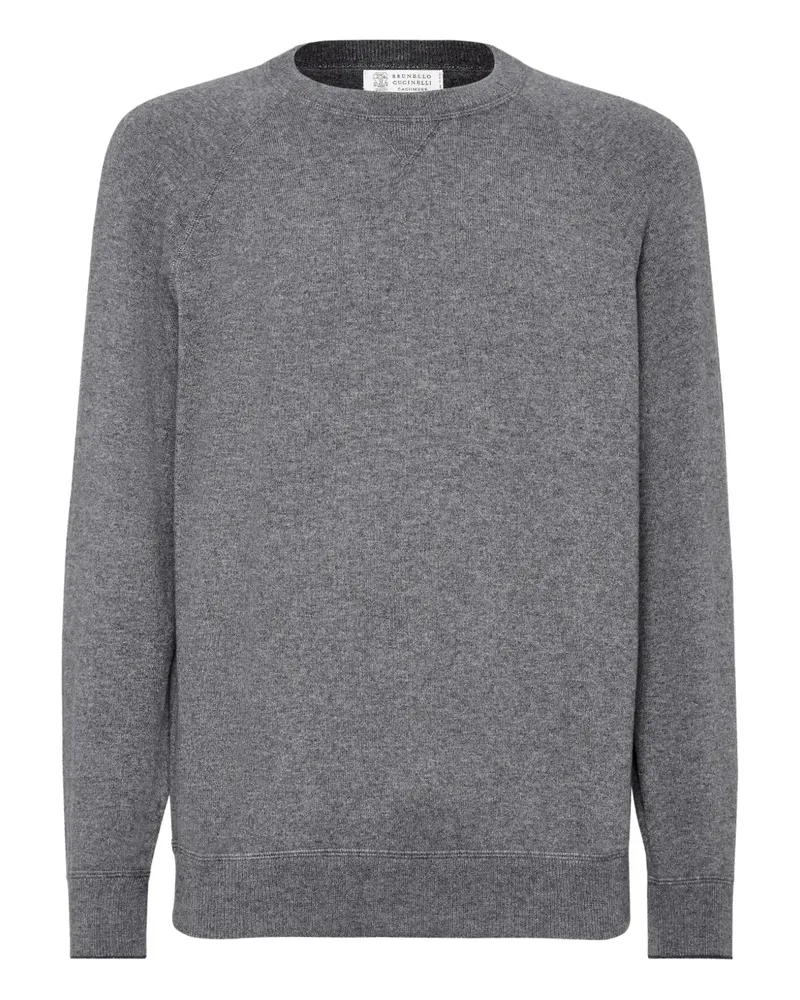 Brunello Cucinelli Kaschmirpullover mit Rundhalsausschnitt - Grau Grau