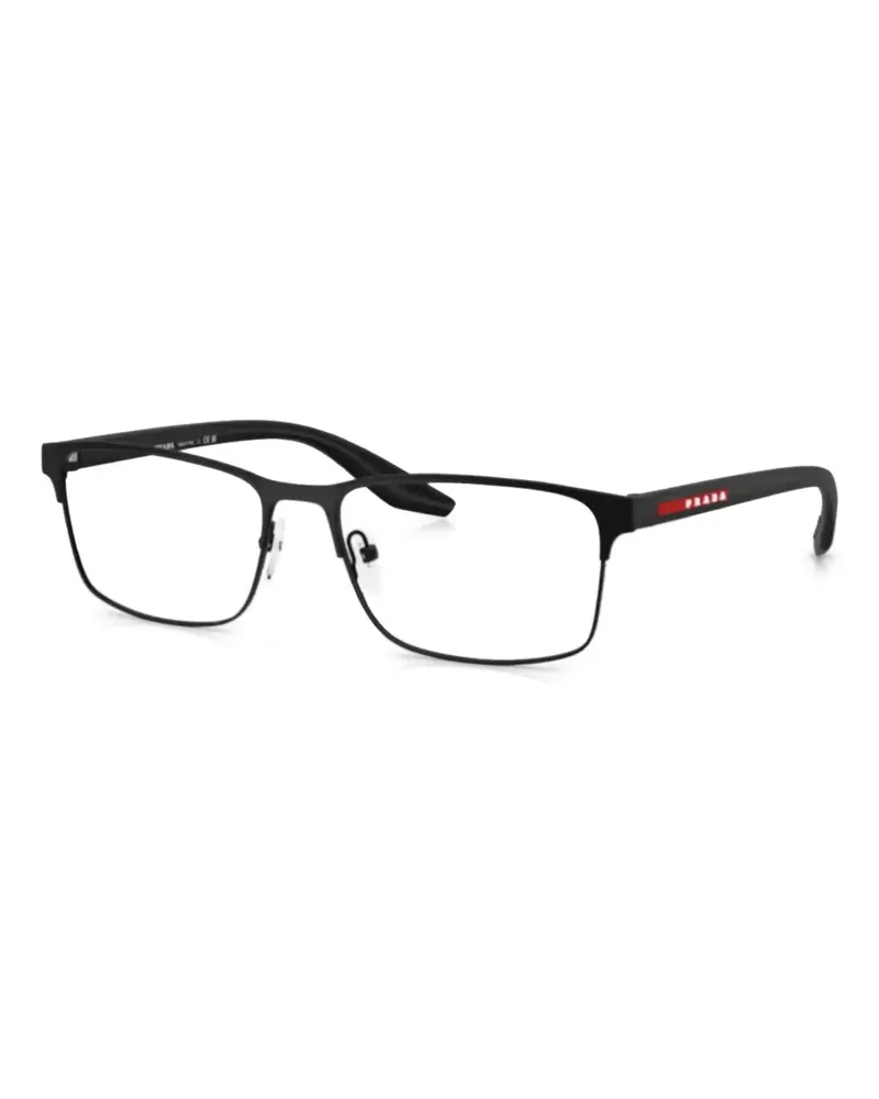 Prada Brille mit eckigem Gestell - Schwarz Schwarz