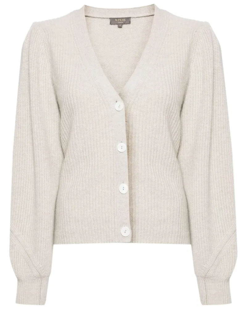 N.Peal Metal-Trim Cardigan aus Kaschmir - Grau Grau