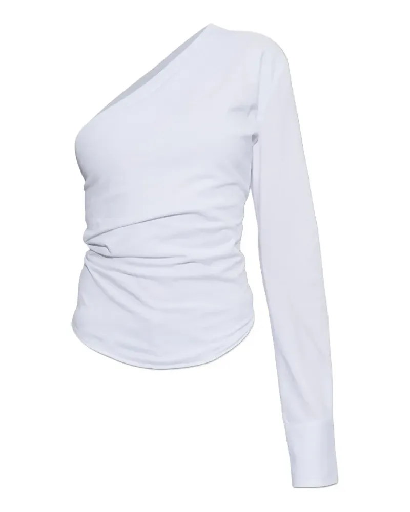 Dsquared2 Gerafftes One-Shoulder-Oberteil - Weiß Weiß