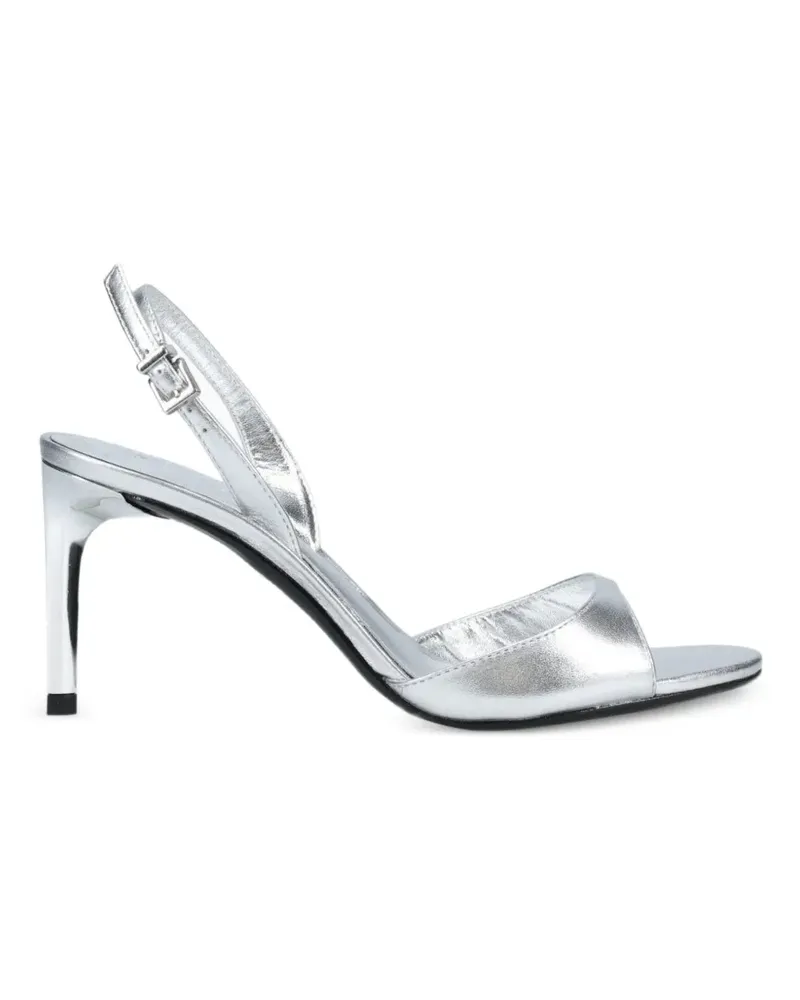Schutz metallic-finish slingback sandals - Silber Silber