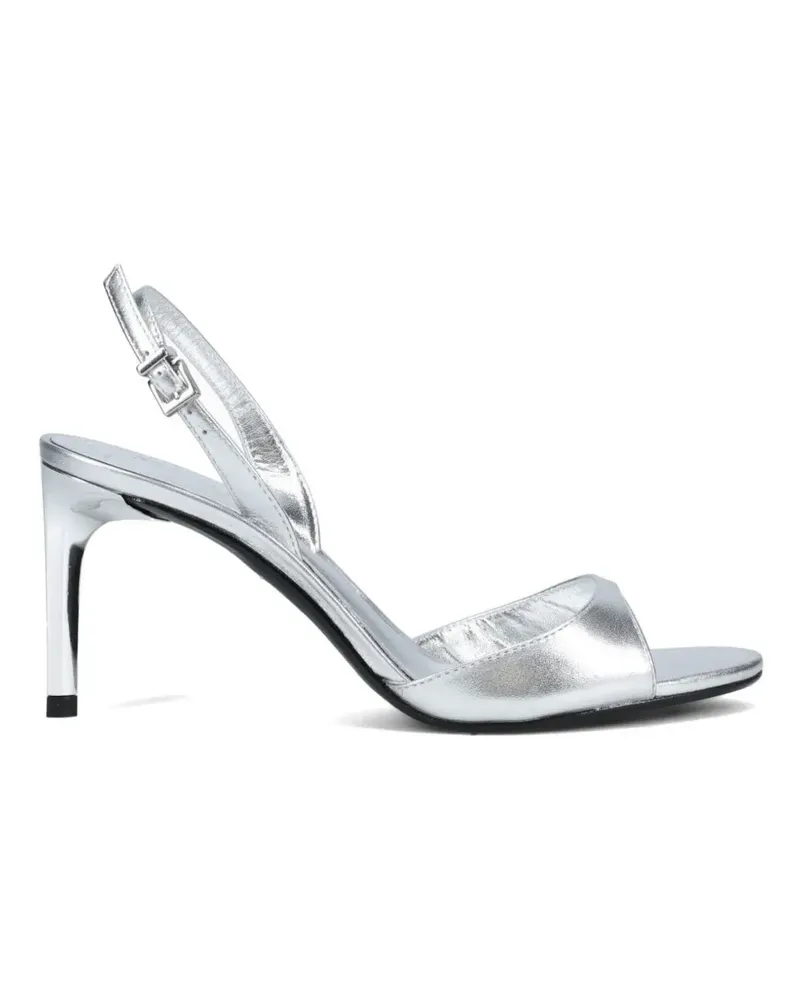 Schutz metallic-finish slingback sandals - Silber Silber