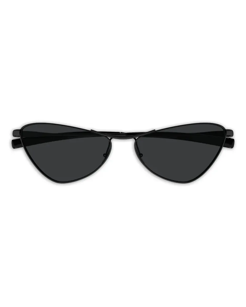 Saint Laurent Geometrische Sonnenbrille - Schwarz Schwarz