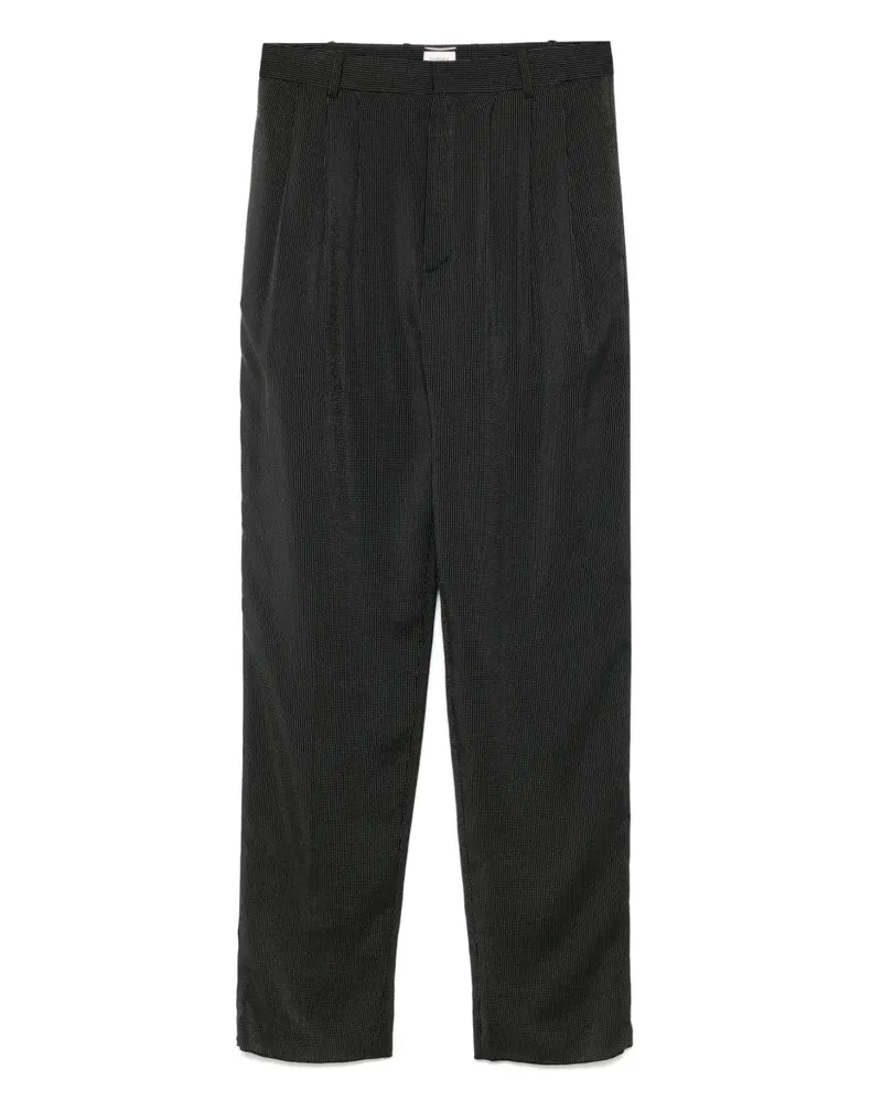 Saint Laurent Gepunktete Hose - Schwarz Schwarz