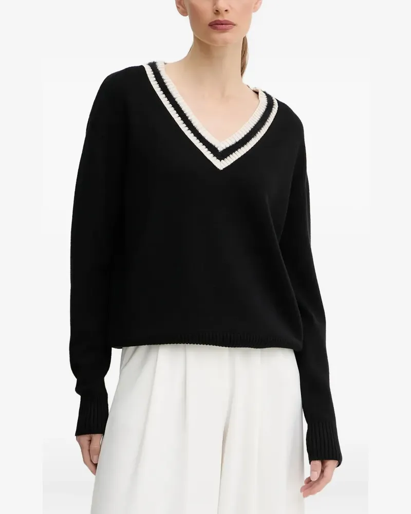 Silvian Heach Pullover mit V-Ausschnitt - Schwarz Schwarz