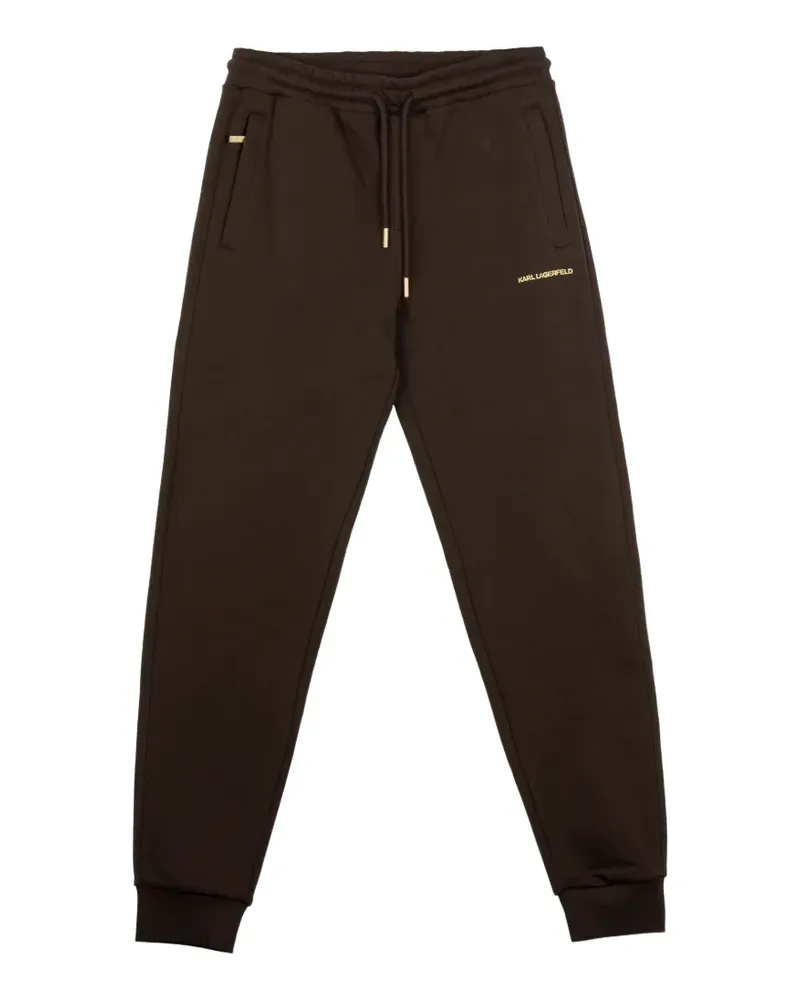 Karl Lagerfeld drawstring-waist logo track pants - Braun Braun