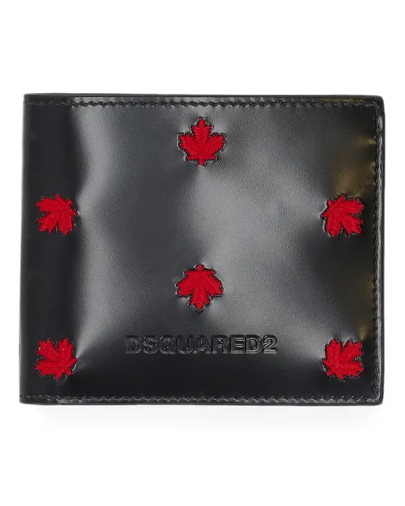 Dsquared2 Portemonnaie mit Logo-Prägung - Schwarz Schwarz