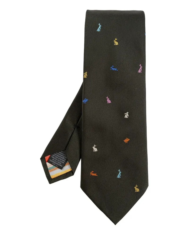 Paul Smith rabbit silk tie - Grün Grün