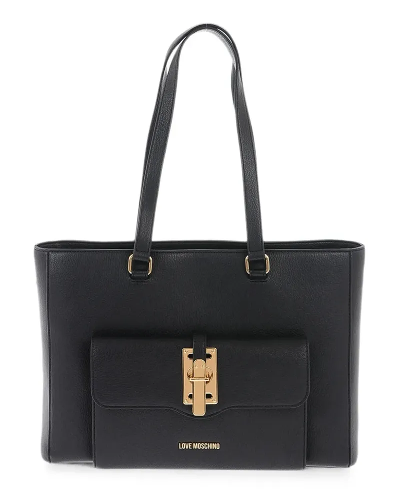 Moschino logo-embossed tote bag - Schwarz Schwarz