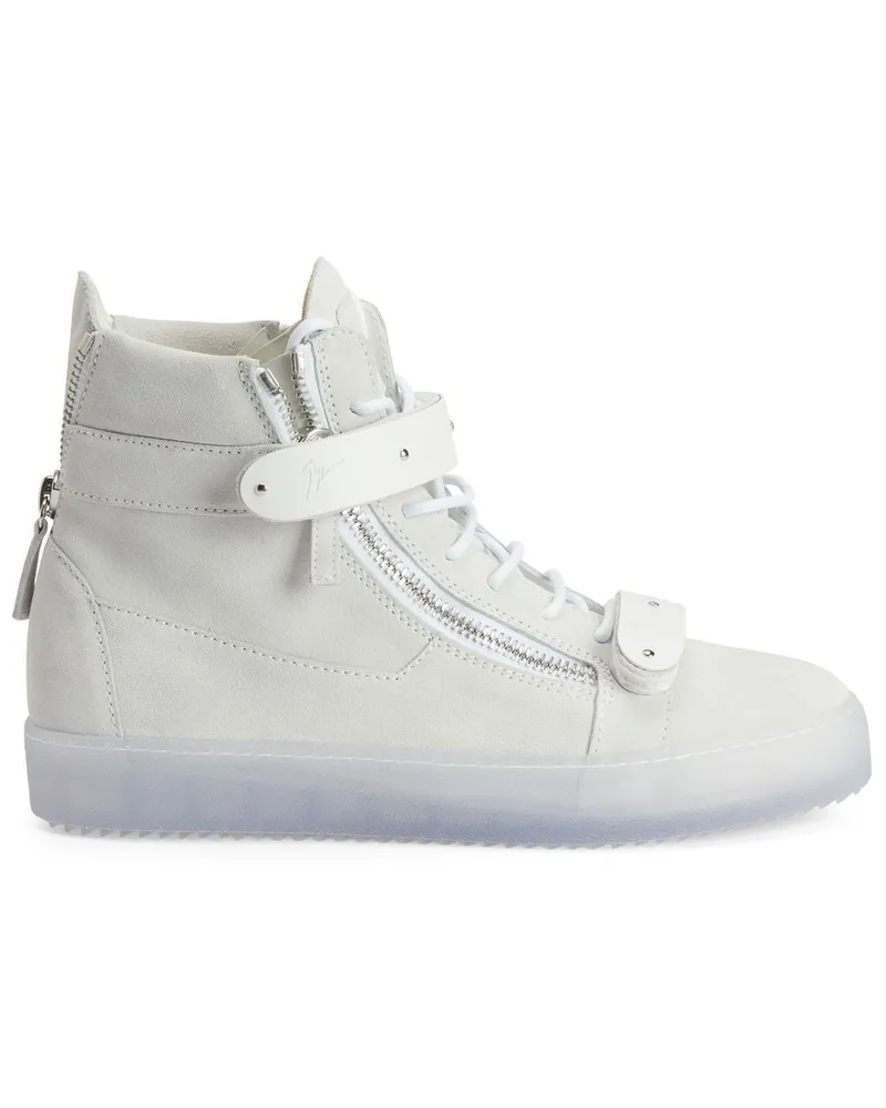 Giuseppe Zanotti High-Top-Sneakers mit Reißverschlüssen Weiß