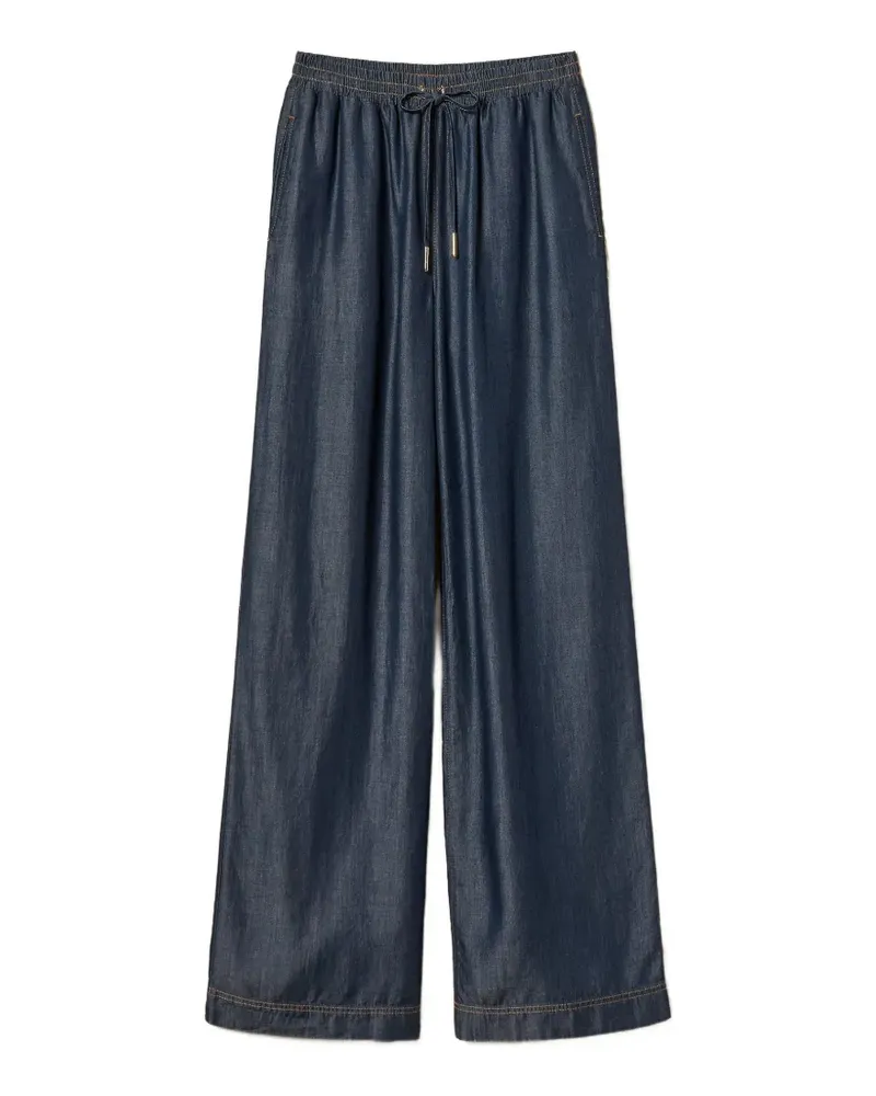 Twin-Set Hose mit elastischem Bund - Blau Blau