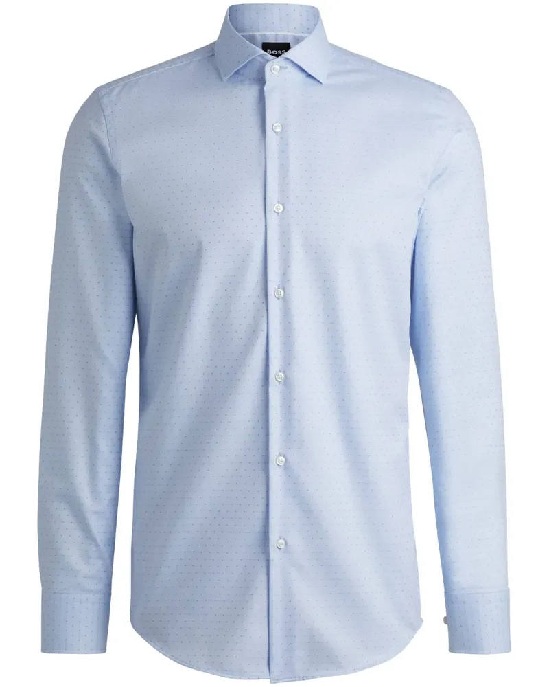 HUGO BOSS Hemd mit Polka Dots - Blau Blau