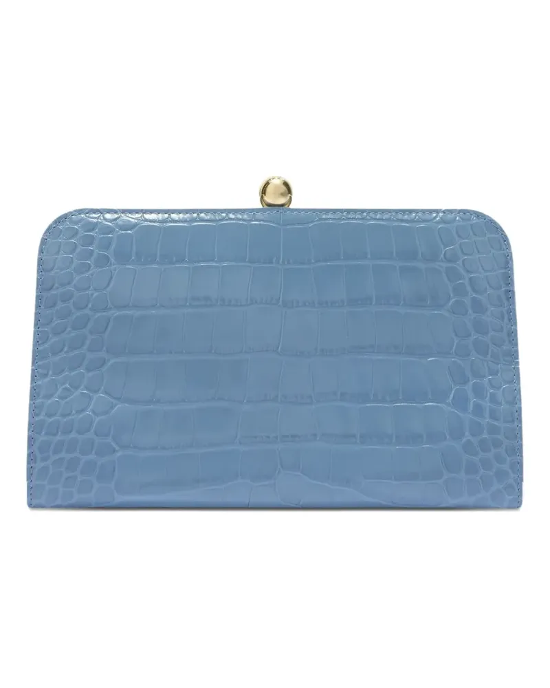 Furla Alba Clutch mit Kroko-Struktur - Blau Blau