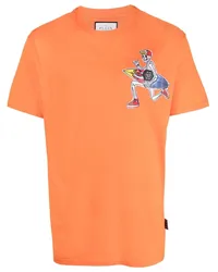 Philipp Plein T-Shirt mit Hawaii-Print Orange