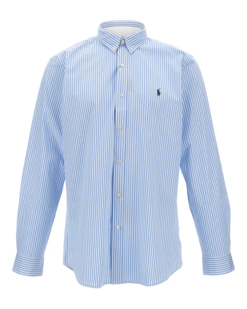 Ralph Lauren Gestreiftes Hemd mit Logo-Stickerei - Blau Blau