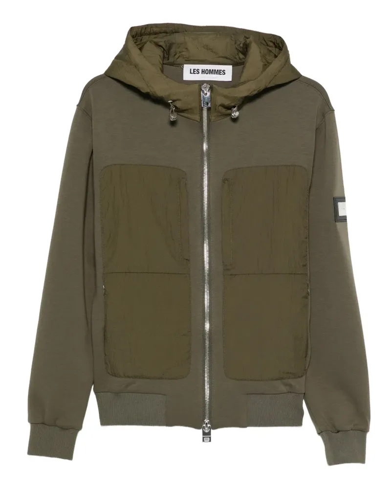 Les Hommes zip-up hooded jacket - Grün Grün