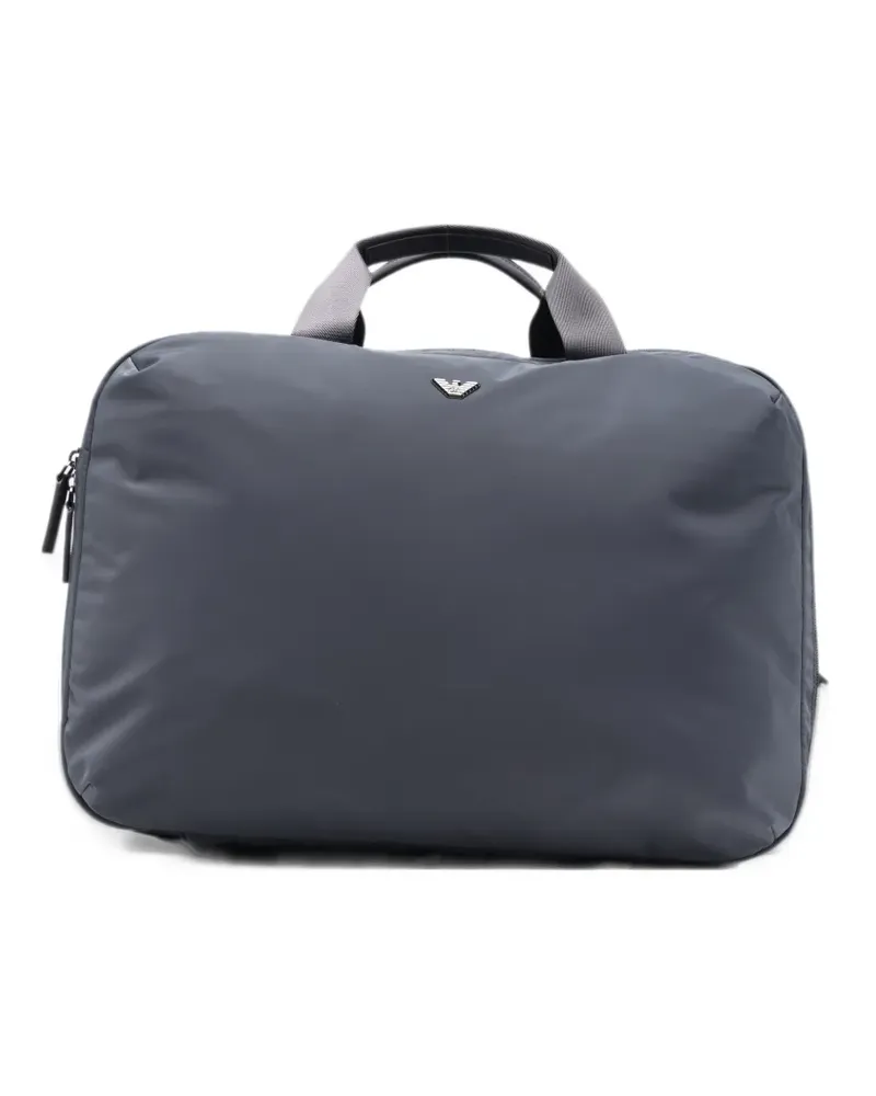 Emporio Armani logo-plaque backpack - Grau Grau