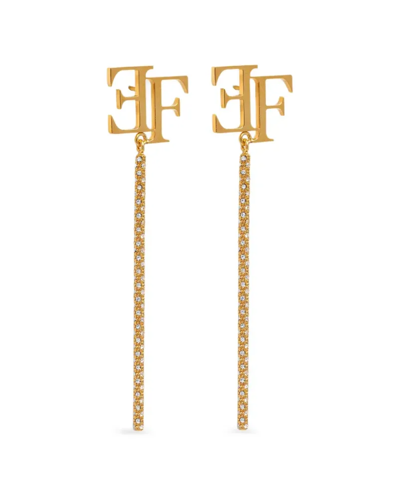 Elisabetta Franchi Ohrringe mit Kristallen - Gold Gold