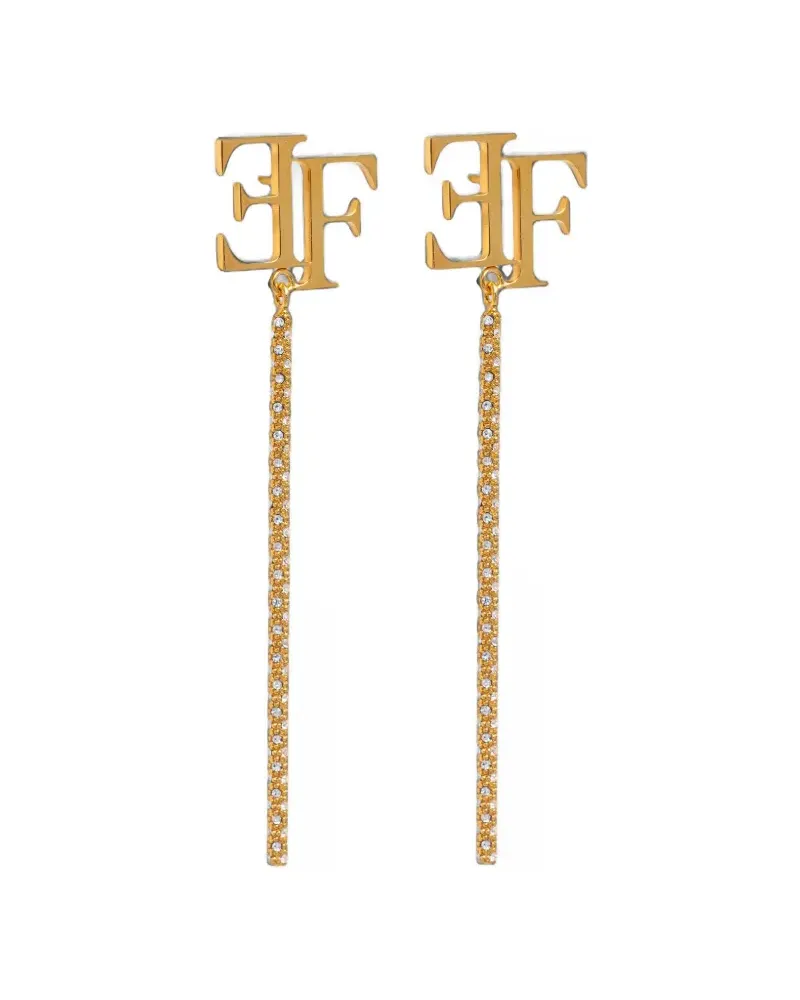 Elisabetta Franchi Ohrringe mit Kristallen - Gold Gold