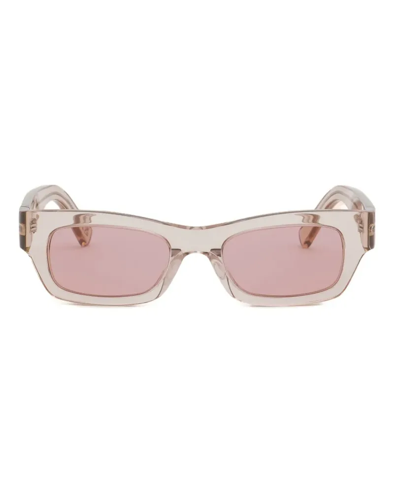 Marni Sonnenbrille mit eckigem Gestell - Nude Nude