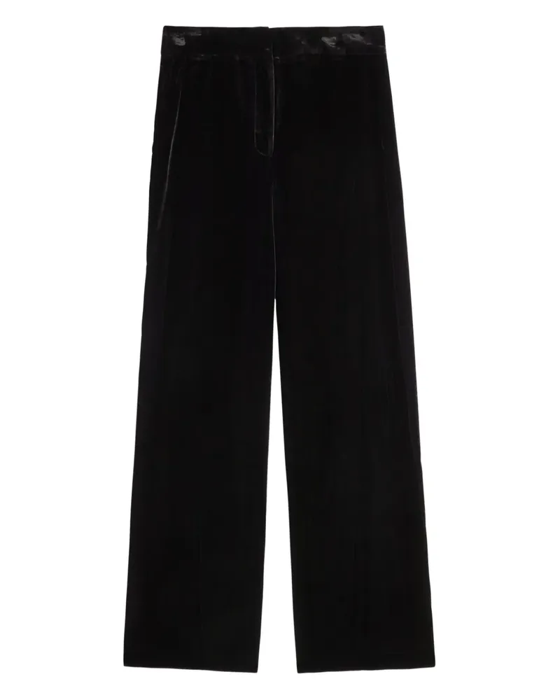 Veronica Beard velvet wide-leg trousers - Schwarz Schwarz