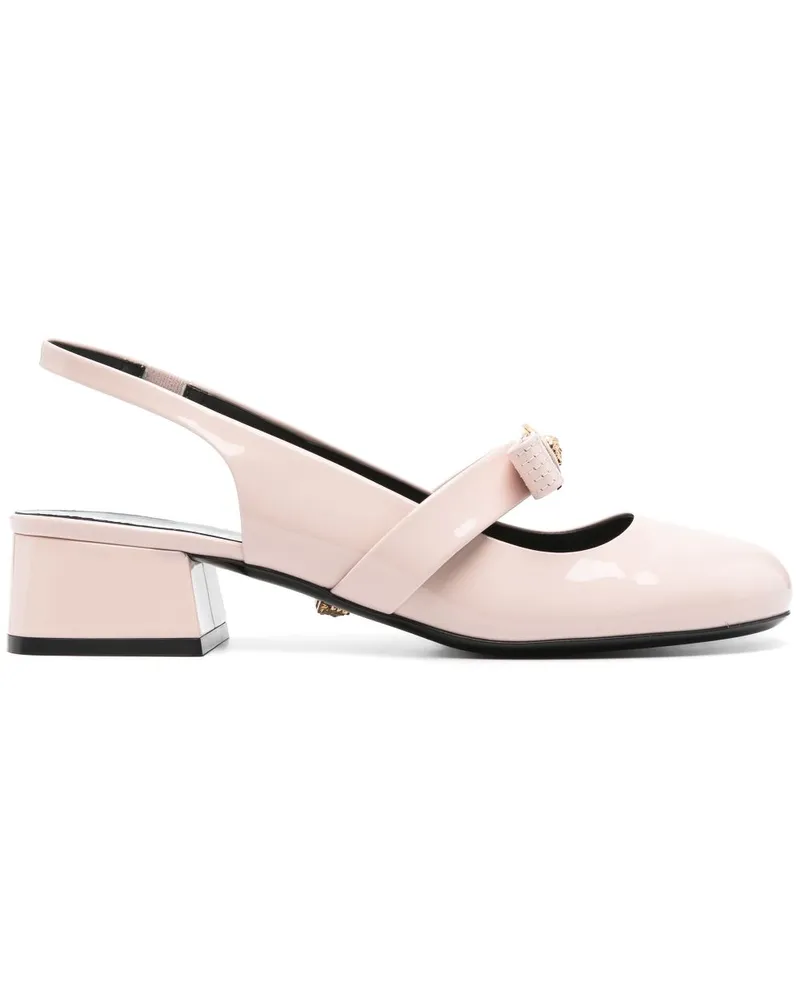 Versace Gianni Ribbon Slingback-Pumps 35mm - Rosa Rosa