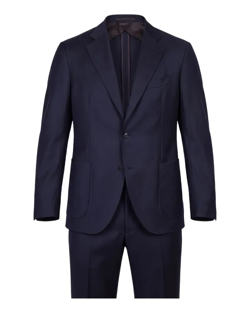 Slowear single-breasted notch-lapel suit - Blau Blau