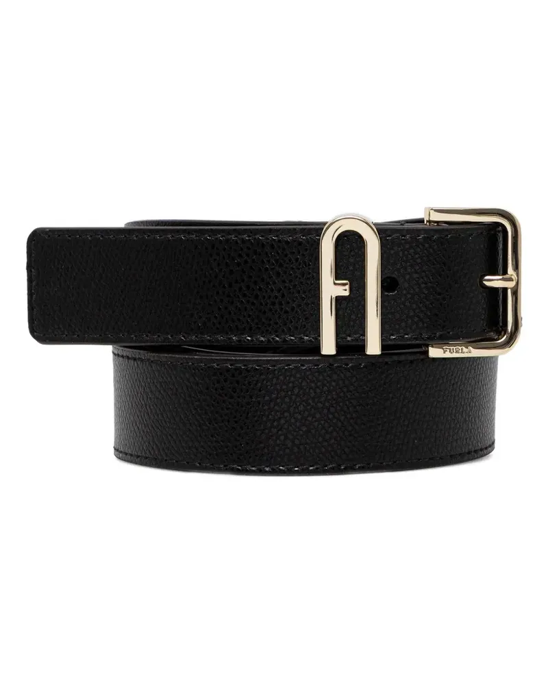 Furla Camelia leather belt - Schwarz Schwarz
