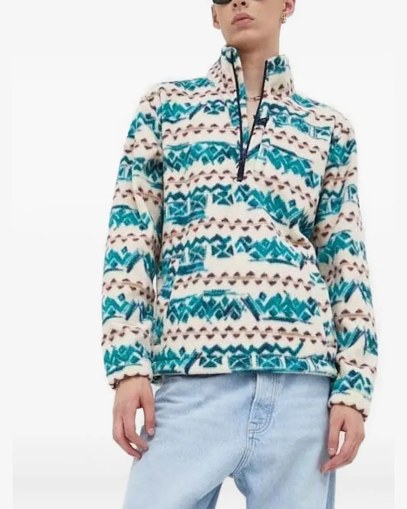 Billabong Pullover mit geometrischem Muster - Weiß Weiß