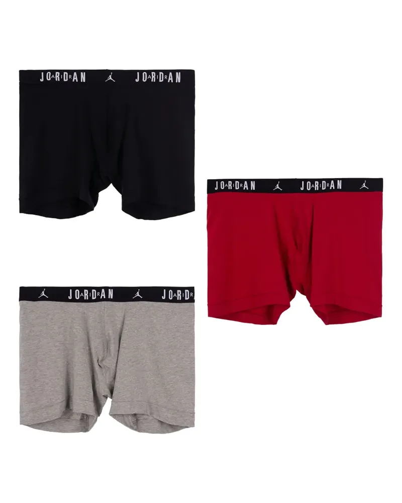 Jordan Set aus drei Boxershorts mit Logo-Bund - Rot Rot