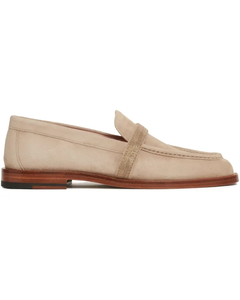 Fabiana Filippi Loafer aus Wildleder - Nude Nude