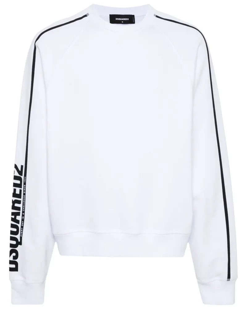 Dsquared2 Sweatshirt mit Rundhalsausschnitt - Weiß Weiß
